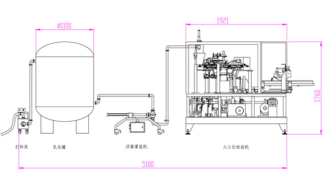 調味醬料給袋式包裝機械設計方案實拍